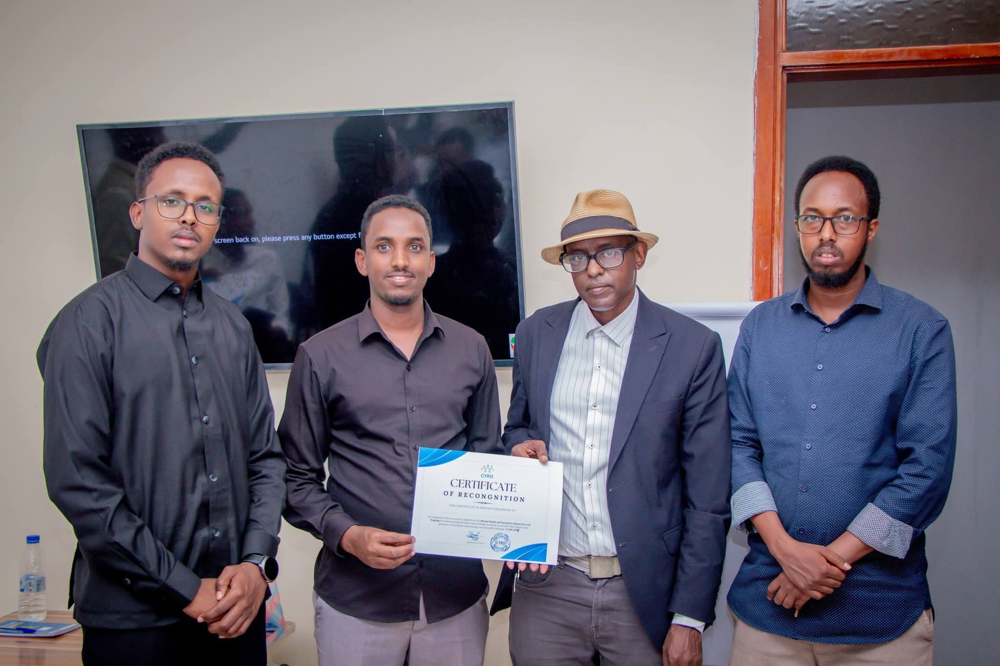 Mental Health and Psychiatric First Aid Training certificate ceremony
