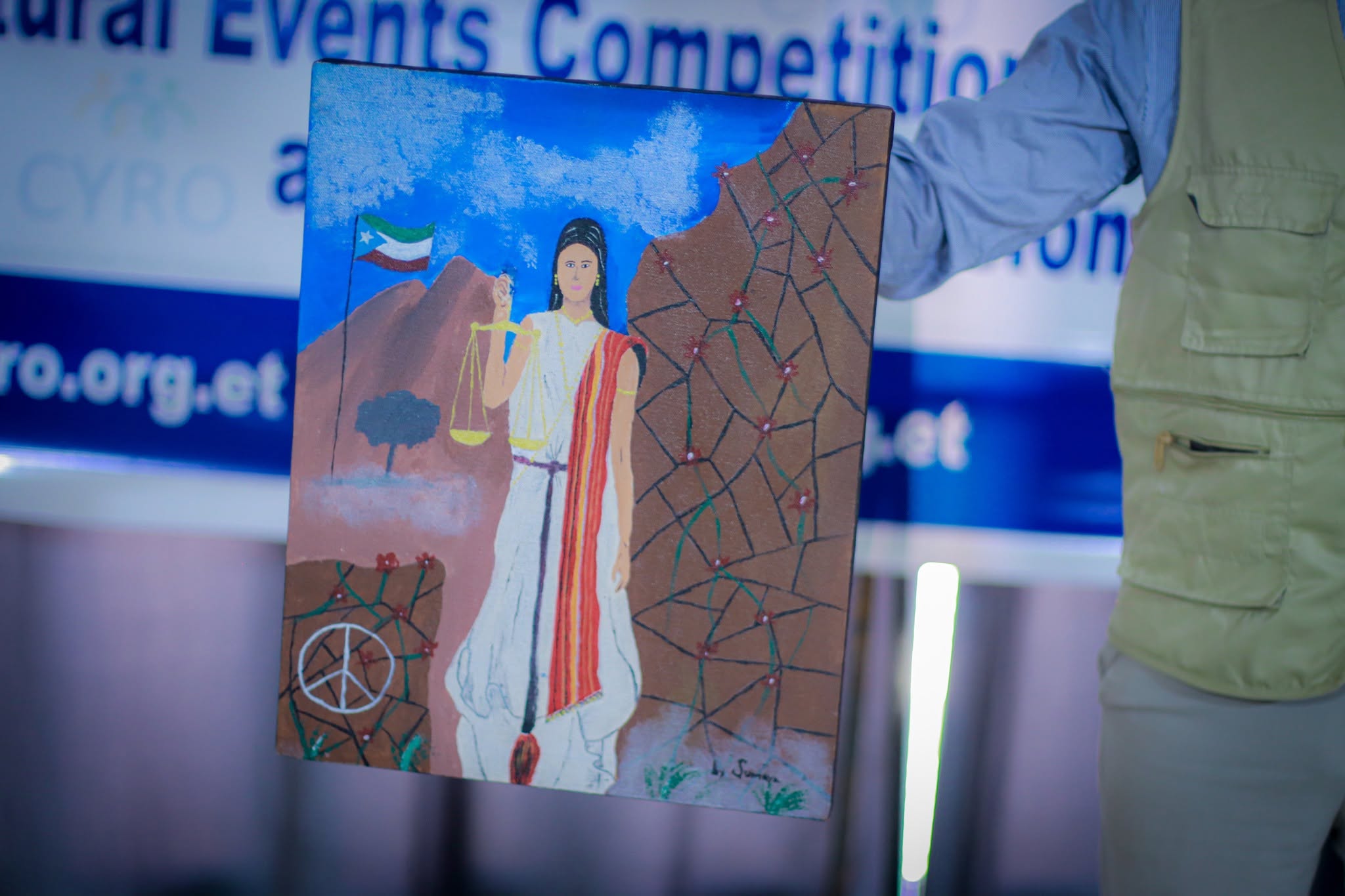 Peace-themed painting entered in the competition
